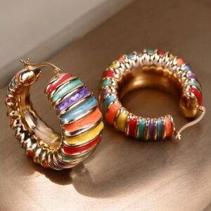 18k gold-plated stainless steel earrings